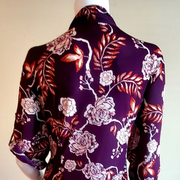 Style & Co Purple Tunic Style Blouse - Picture 3 of 5